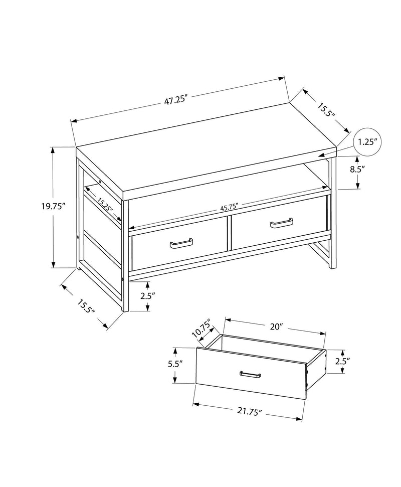 TV Stand, Console, Media Entertainment Center, Storage Drawers, Living Room, Bedroom, Contemporary, Modern