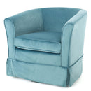 Zeniqua - Upholstered Velvet Swivel Chair With Loose Cover