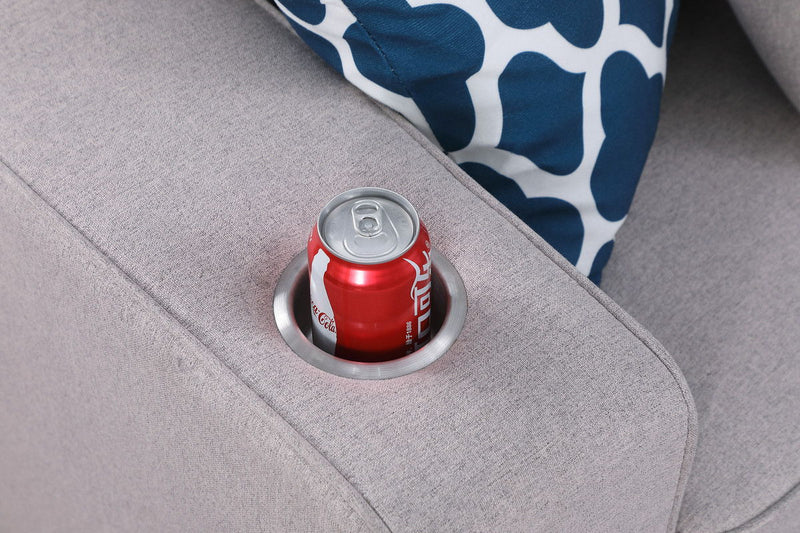 Cooper - Comfort Sectional Sofa With Ottomans And Cupholder