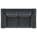 Nolan - Upholstered Sloped Track Arm Loveseat - Charcoal