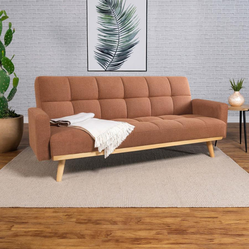 Kourtney - Upholstered Track Arms Covertible Sofa Bed