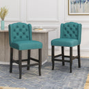 Vienna - Fabric Tufted Counter Stool With Nailhead Accents (Set of 2)