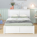 Storage Platform Bed With Pull Out Shelves And Trundle