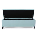Contemporary Storage Ottoman Bench With Polyester Upholstery