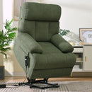 Oversized Power Lift Recliner Chair for Elderly, Electric Fabric Recliner Chair for Seniors, Home Theater Seating,Reclining Sofa Chair with Remote Control,Side Pocket ,Spacious Seat(Dark Green)