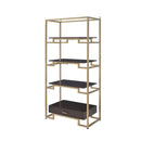 Yumia - Bookshelf - Gold & Walnut