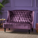 Nurturing - Upholstered Loveseat With Wing Back And Diamond Tufting
