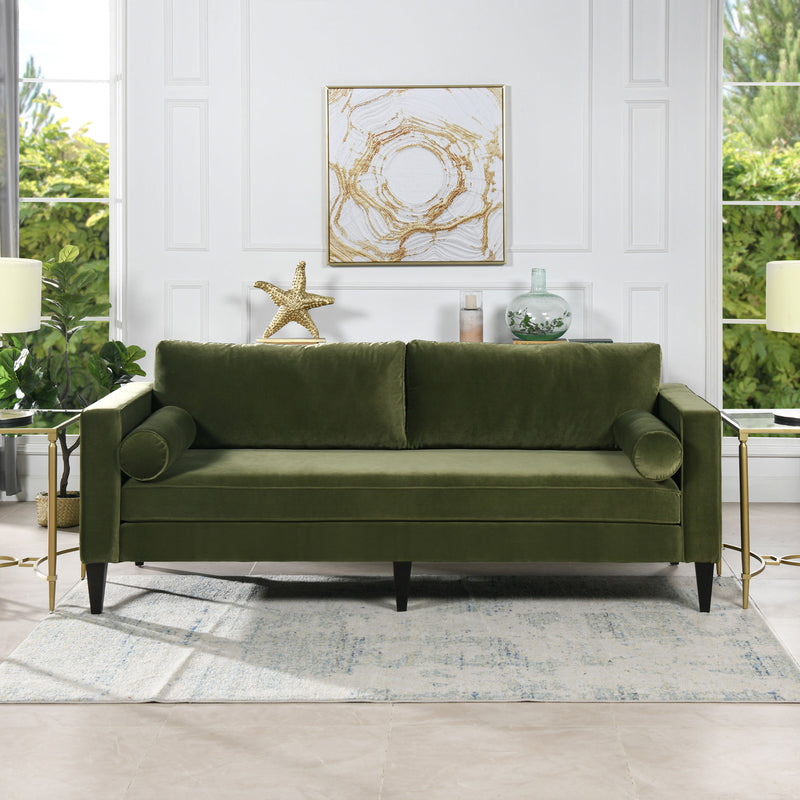 Nicholi - Mid-Century Modern Sofa - Olive Green