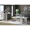 Cable - End Table - White / Silver