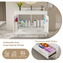 43" Bathroom Vanity, Multi Functional Cabinet - White