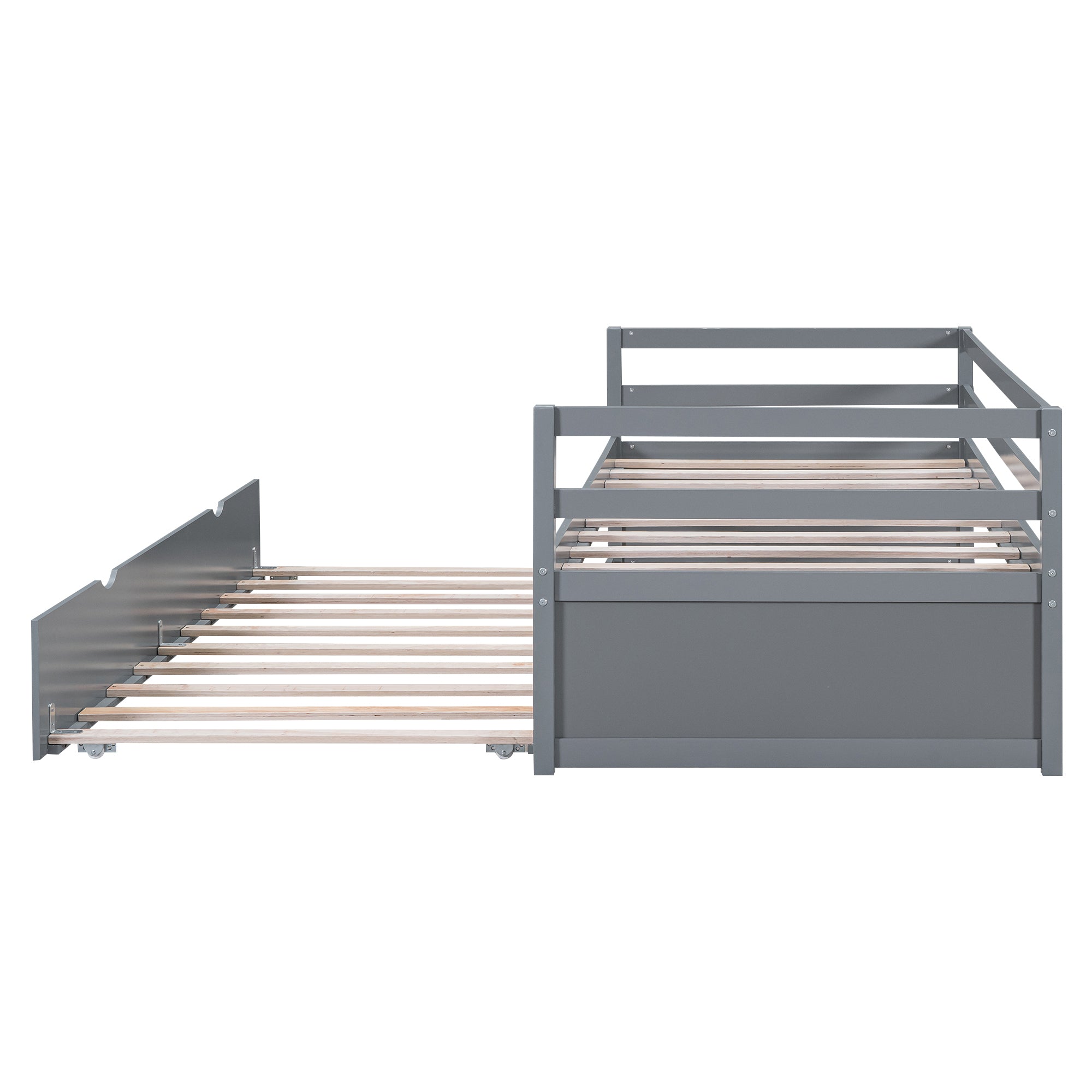 Twin Size Wood Daybed with Twin Size Trundle, Gray - Atlantic Fine Furniture Melbourne FL
