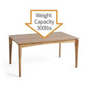 7 Pieces Contemporary Dining Set With Faux Leather Chairs