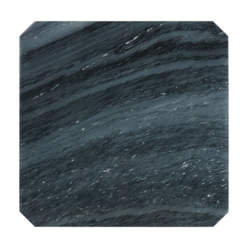 Francesca - Square 5 Piece Counter Height Dining Set, Table & Four PU Chairs - Gray / Marble