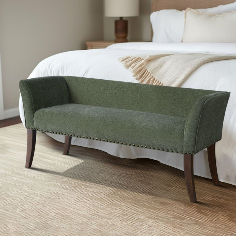 Elegant Design Bench Upholstery, Solid Wood Frame
