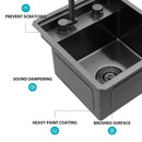 Modern Undermount Bar Sink With Folding Faucet