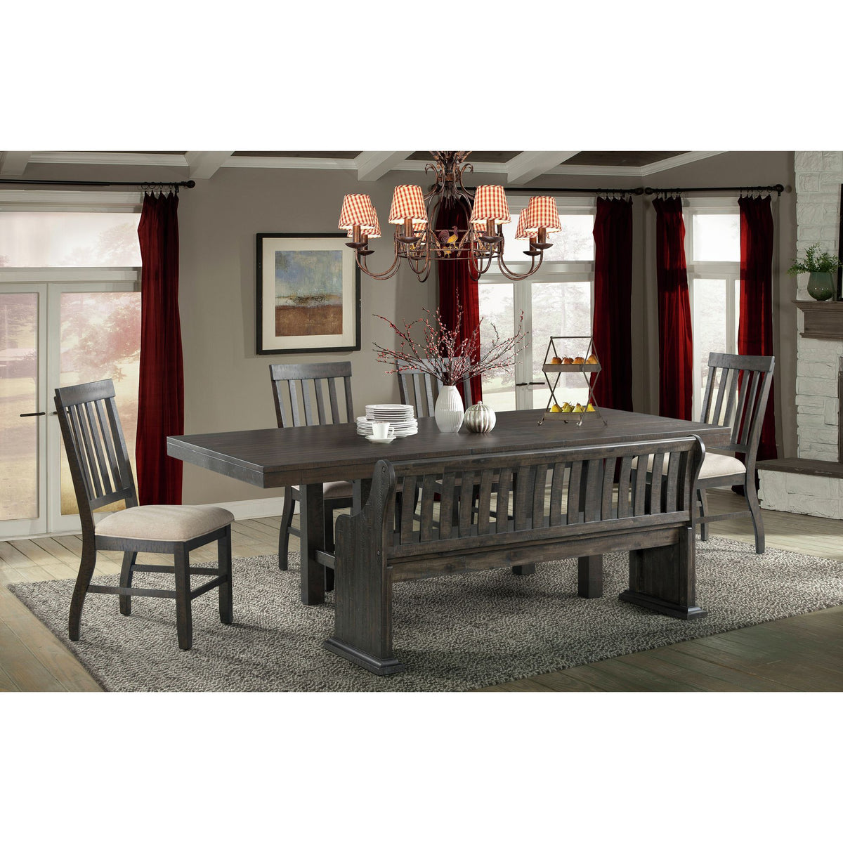 Stone Side Chair (Set of 2) in Gray by Elements International, view 2