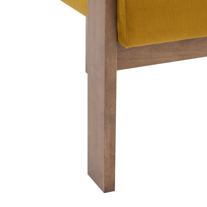 Modern Upholstered Round Arm Accent Chair With Velvet Upholstery