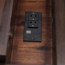 Monroe - Desk - Distressed Charcoal Brown