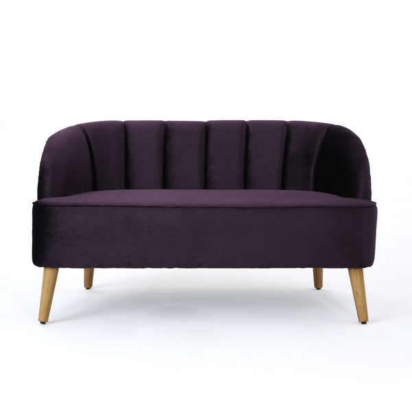 Modern Classic Shell Backed Loveseat