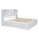 Platform Bed With Storage Headboard And 8 Drawers