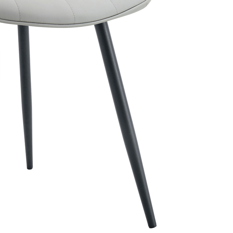 Modern Style Extended Seat Cushion Dining Chair Set