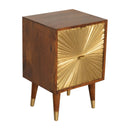 Manila - Nightstand - Brown / Gold