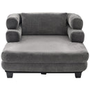 Oversized Chaise Lounge Sofa Bed With Deep Seat And Layered Armrests