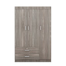 3 Door Wardrobe With 2 Drawers