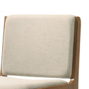 Contemporary Dining Chair Set Upholstered Fabric With Rubberwood Frame