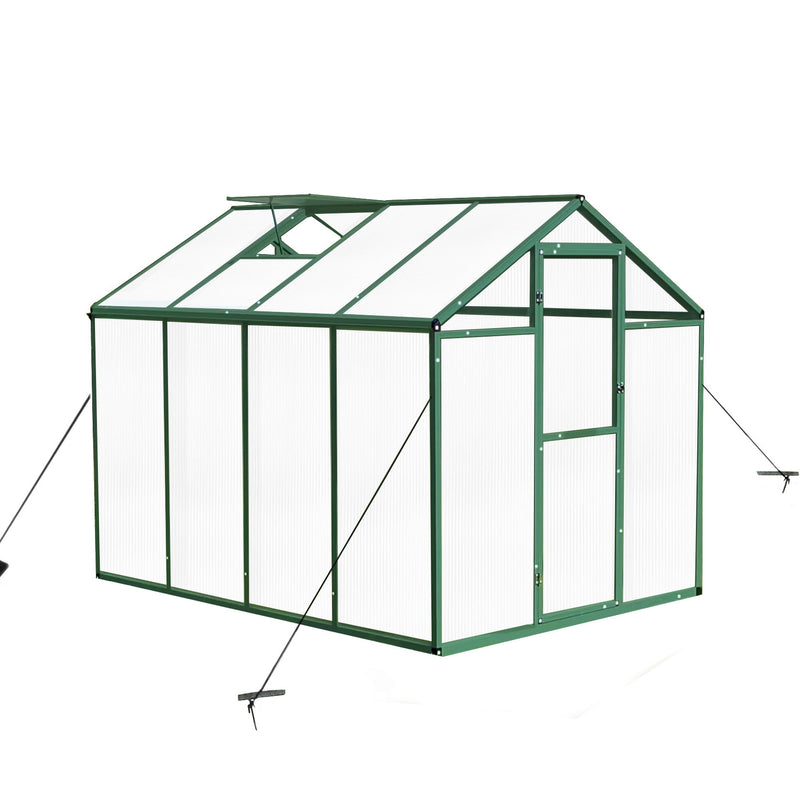 Polycarbonate Walk-In Greenhouse, Raised Base For Outdoor In All Season