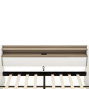 Twin Size Daybed with Storage Drawers, Upholstered Daybed with Charging Station and LED Lights, White(Expect arrival date May, 9th