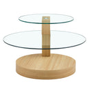 Contemporary Artistic Double Layer Coffee Table