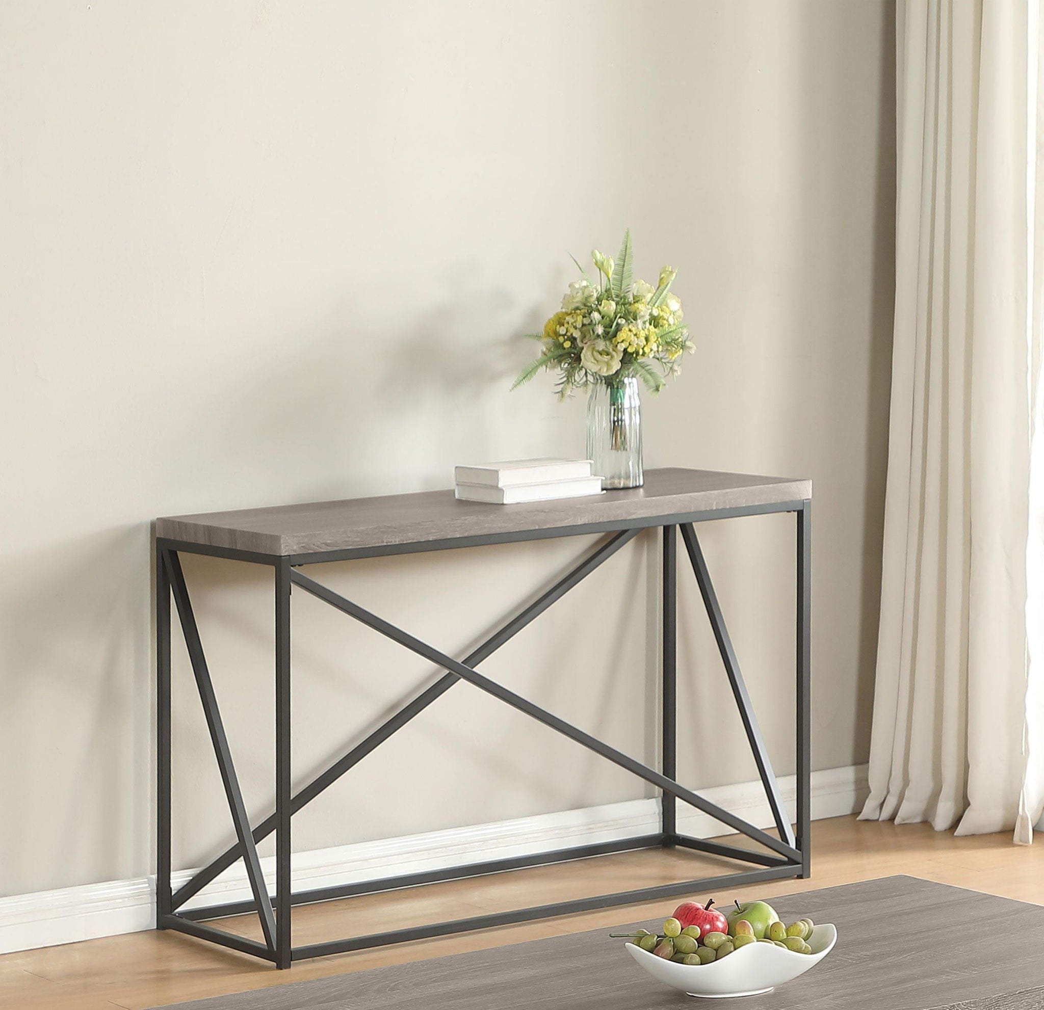 Birdie Rectangular Entryway Console Table Sonoma Grey - Atlantic Fine Furniture Melbourne FL