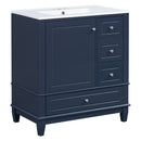 Freestanding Bathroom Vanity With Sink, Soft Close Door, 3 Drawers