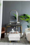 Arched Mirror With Metal Frame, Wall Mirror For Living Room Bedroom Entryway