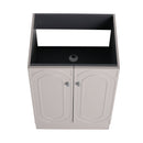 Contemporary Freestanding Bathroom Vanity With Resin Sink & Soft-Close Cabinet Doors
