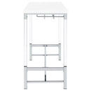 Norcrest - Acrylic Leg Bar Table - White High Gloss