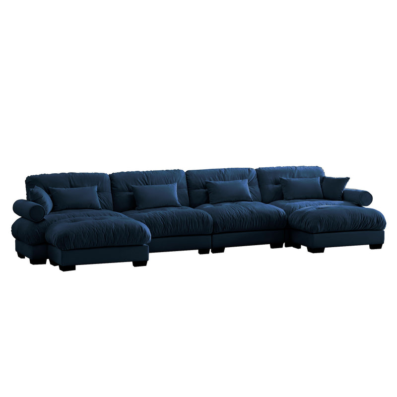 Super Comfort Oversized Modular Sectional Sofa With Movable Ottoman
