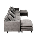 Modular U Shaped Sofa, With Adjustable Layout For Comfort And Durability - Gray