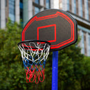 10Ft Trampoline With Basketball Hoop Inflator And Ladder (Inner Safety Enclosure) - Blue