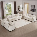 Elegant Corduroy Oversized Sectional Sofa Set With Deep Seats And Flexible Layout