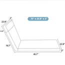 2 Piece Chaise Lounge Chair Cushion Set With Ties