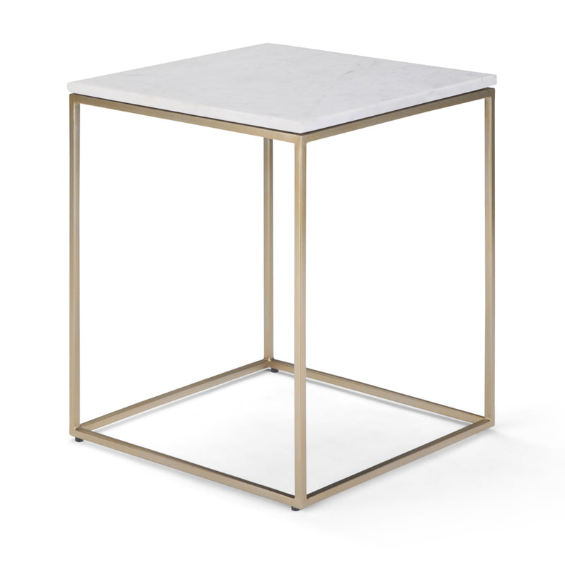 Kline - Accent Table - White / Gold