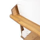 Outdoor Acacia Wood Club Chairs With Cushions (Set of 2) - Teak / Beige