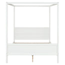 Canopy Platform Bed With Headboard And Footboard, Slat Support Leg