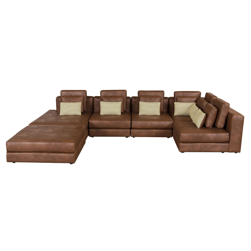 Modular Sectional Sofa Corner Sofa Chaise Lounge With Movable Ottoman For Living Room