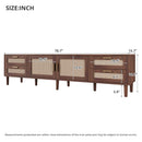 TV Stand, Media Console With 4 Drawers, Soft Closing Hinges - Dark Brown