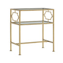 Grifton - Rectangular Glass Accent Table - Antique Gold