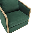 Corduroy Barrel Chair, 360 Degree Swivel