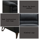 Eilene - Loveseat - Black Top Grain Leather